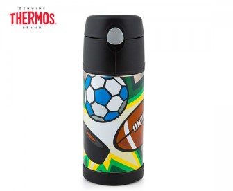 Thermos 膳魔师 不锈钢真空保温吸管杯 黑色运动 355ml Thermos 膳魔师 不锈钢真空保温吸管杯 黑色运动 355ml